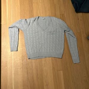 Brandy Melville John Galt Light Blue Cable Knit Sweater